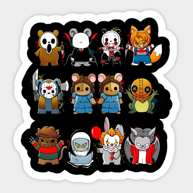 Scary Animals Sticker by Vallina84